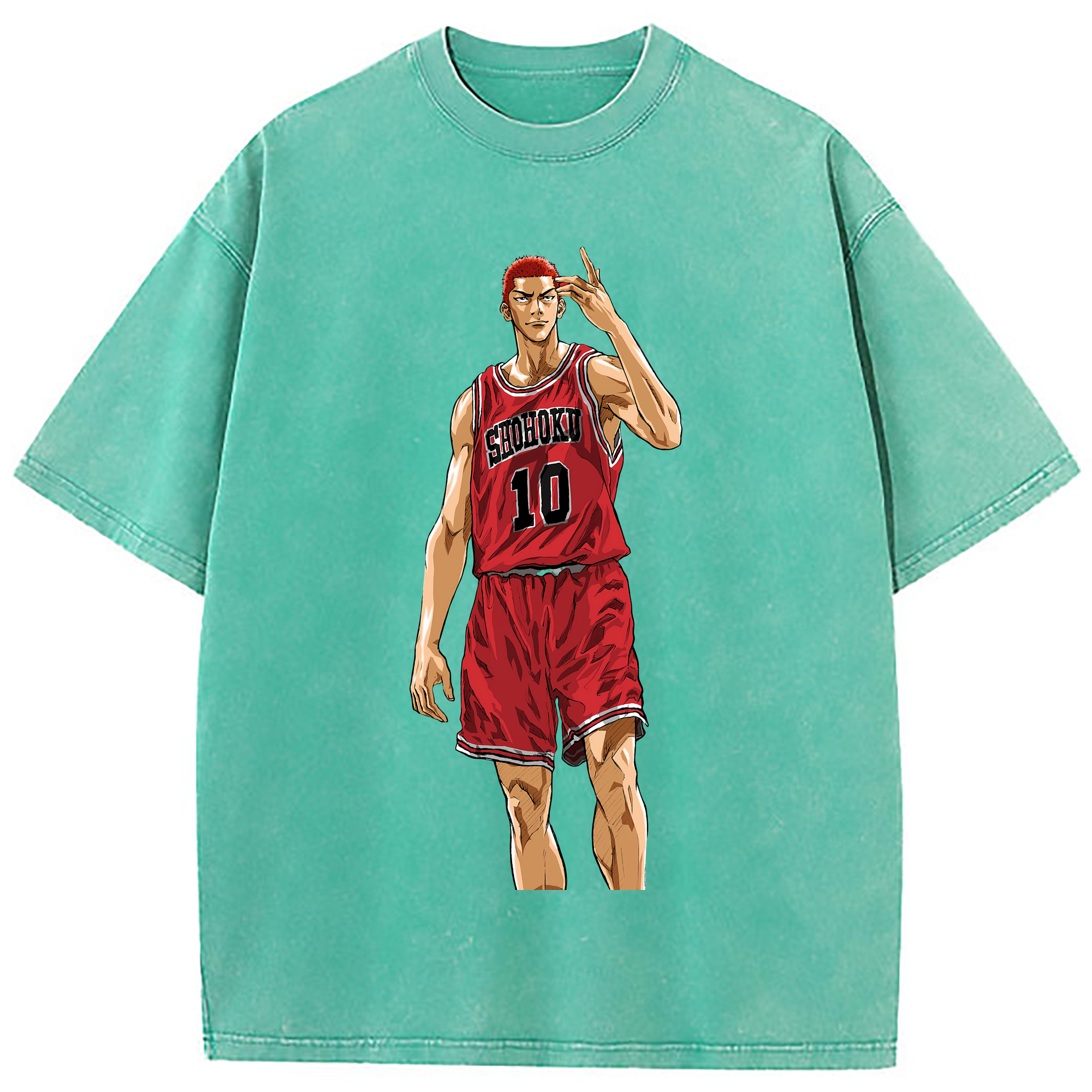 （画像用） SLAM DUNK／スラムダンク 綿100% ヴィンテージ風 半袖Tシャツ（フロントプリント）